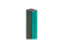Столб 62х55х1,4х2065 прямоугольный фланец 160х180 RAL 6005 4 отверстия (2,03)