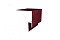 Планка околооконная сложная 250х50х18 (j-фаска) 0,5 Satin с пленкой RAL 3005 красное вино