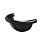 Заглушка желоба полукруглая (Чёрный изумруд матовый (RR33))