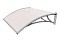 Козырьки Krovent из поликарбоната 1200х930х280 молочный с серебр. кронштейнами