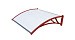 Козырьки Krovent из поликарбоната 1200х930х280 молочный (крас. кроншт)